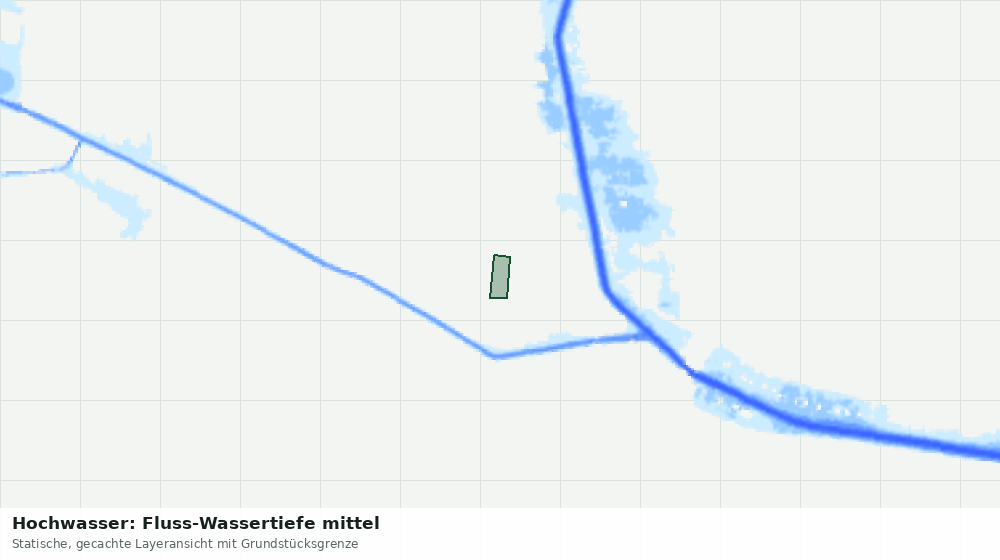Statische Kartenansicht: Hochwasser: Fluss-Wassertiefe mittel