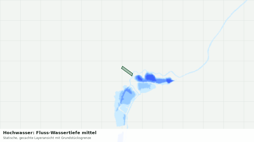 Statische Kartenansicht: Hochwasser: Fluss-Wassertiefe mittel