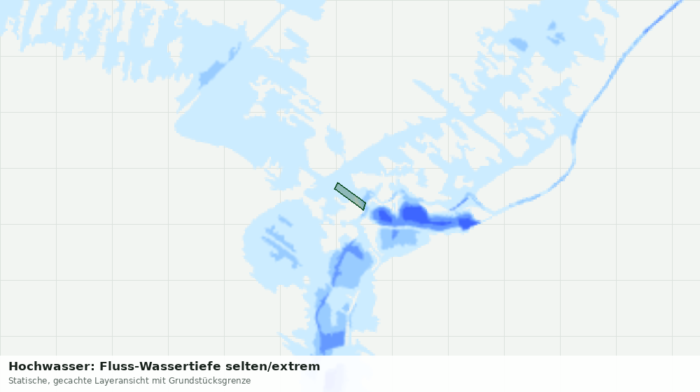 Statische Kartenansicht: Hochwasser: Fluss-Wassertiefe selten/extrem