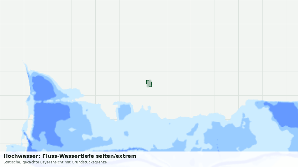 Statische Kartenansicht: Hochwasser: Fluss-Wassertiefe selten/extrem