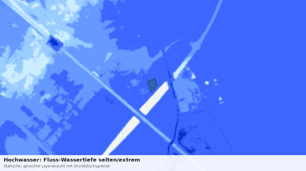 Statische Kartenansicht: Hochwasser: Fluss-Wassertiefe selten/extrem