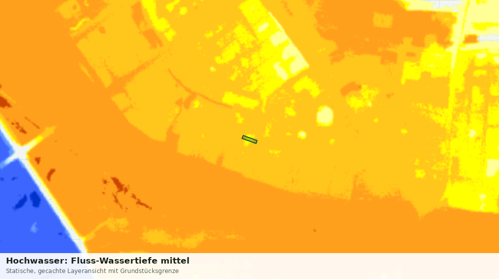 Statische Kartenansicht: Hochwasser: Fluss-Wassertiefe mittel