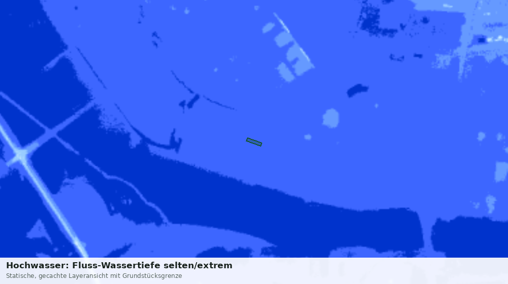 Statische Kartenansicht: Hochwasser: Fluss-Wassertiefe selten/extrem