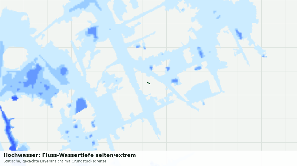 Statische Kartenansicht: Hochwasser: Fluss-Wassertiefe selten/extrem
