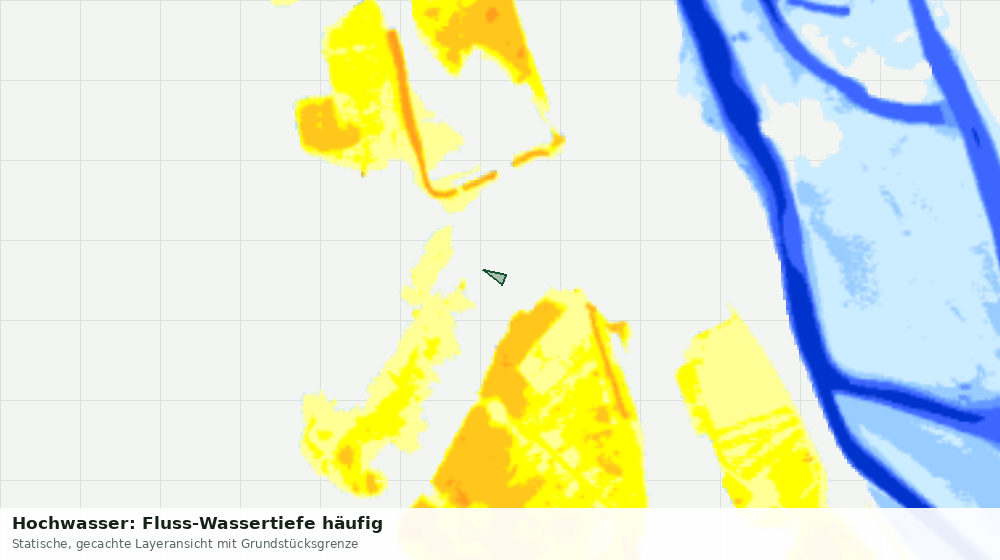 Statische Kartenansicht: Hochwasser: Fluss-Wassertiefe häufig