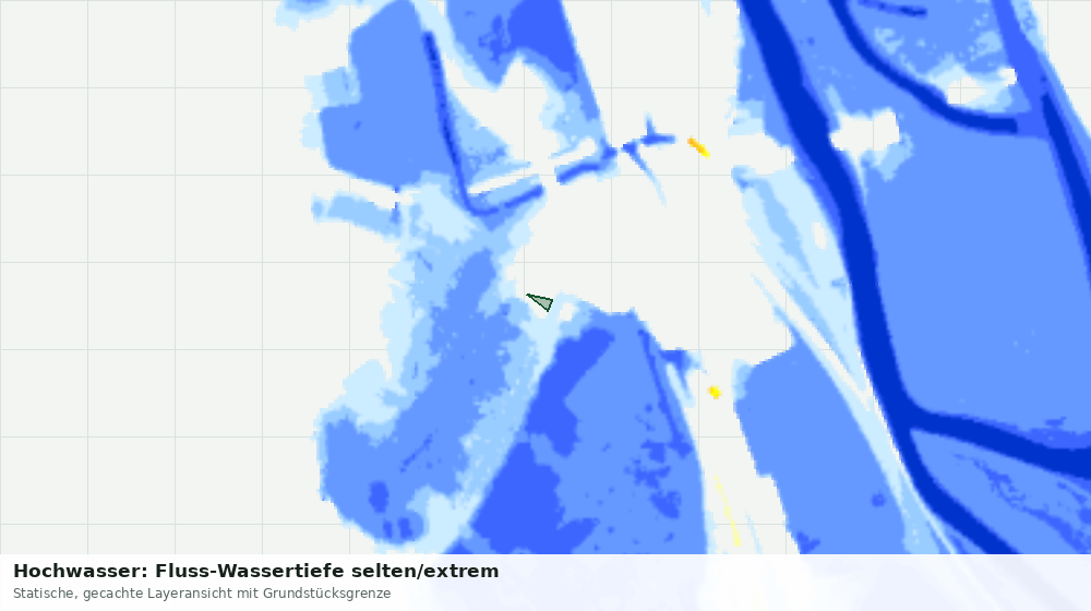 Statische Kartenansicht: Hochwasser: Fluss-Wassertiefe selten/extrem