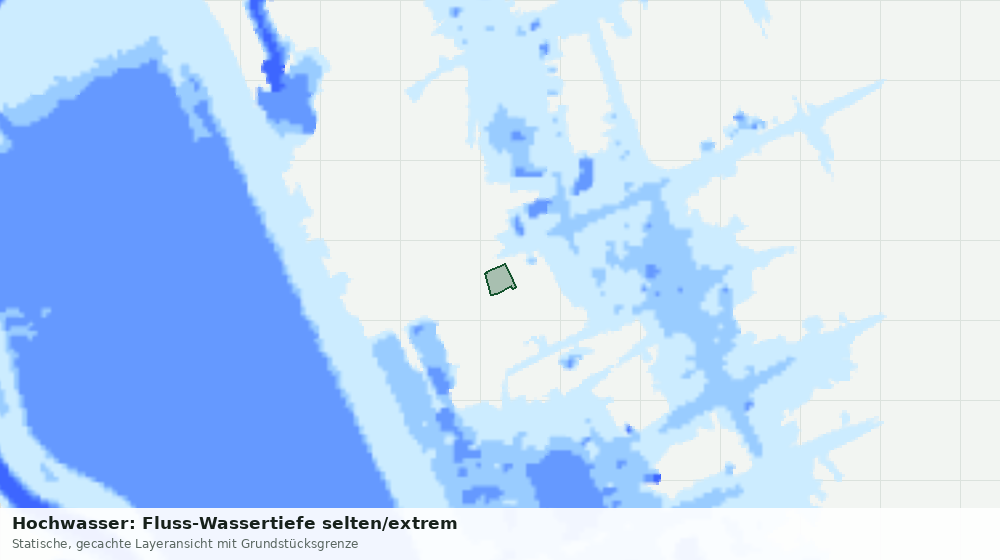 Statische Kartenansicht: Hochwasser: Fluss-Wassertiefe selten/extrem