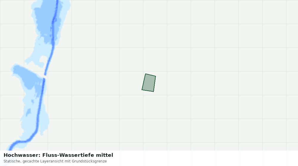 Statische Kartenansicht: Hochwasser: Fluss-Wassertiefe mittel