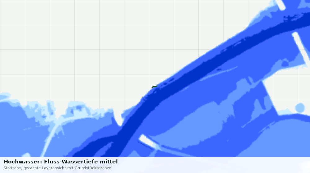 Statische Kartenansicht: Hochwasser: Fluss-Wassertiefe mittel