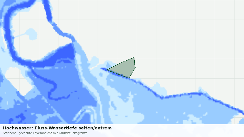 Statische Kartenansicht: Hochwasser: Fluss-Wassertiefe selten/extrem
