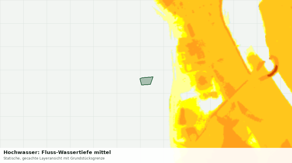 Statische Kartenansicht: Hochwasser: Fluss-Wassertiefe mittel