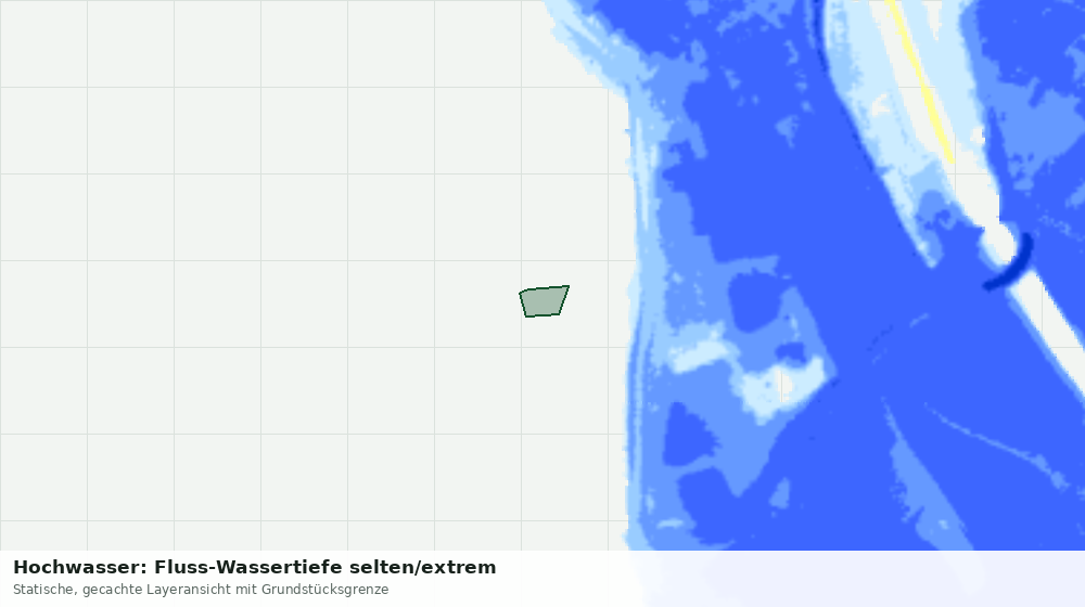 Statische Kartenansicht: Hochwasser: Fluss-Wassertiefe selten/extrem