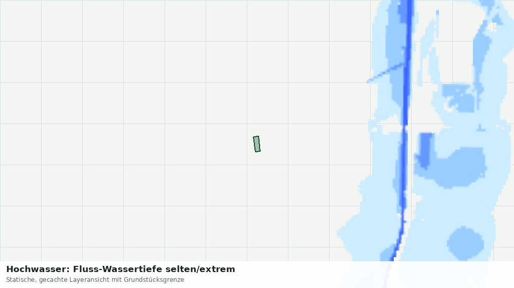 Statische Kartenansicht: Hochwasser: Fluss-Wassertiefe selten/extrem