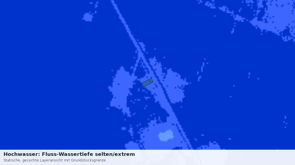 Statische Kartenansicht: Hochwasser: Fluss-Wassertiefe selten/extrem