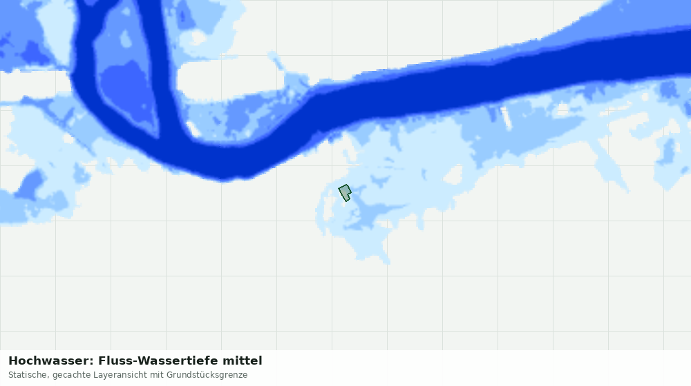 Statische Kartenansicht: Hochwasser: Fluss-Wassertiefe mittel
