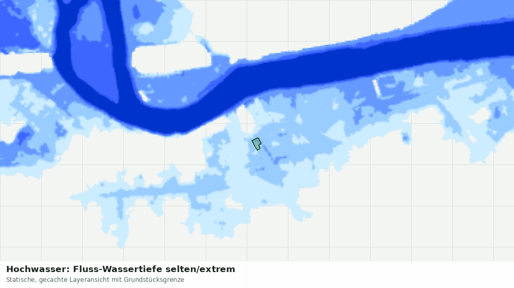 Statische Kartenansicht: Hochwasser: Fluss-Wassertiefe selten/extrem