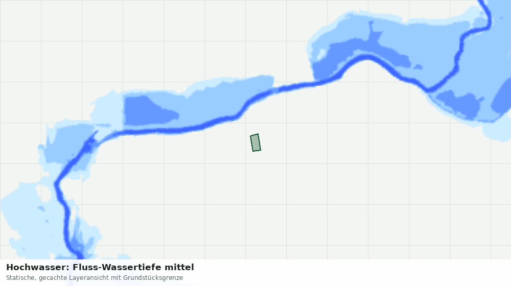 Statische Kartenansicht: Hochwasser: Fluss-Wassertiefe mittel