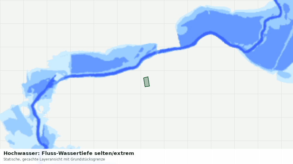 Statische Kartenansicht: Hochwasser: Fluss-Wassertiefe selten/extrem