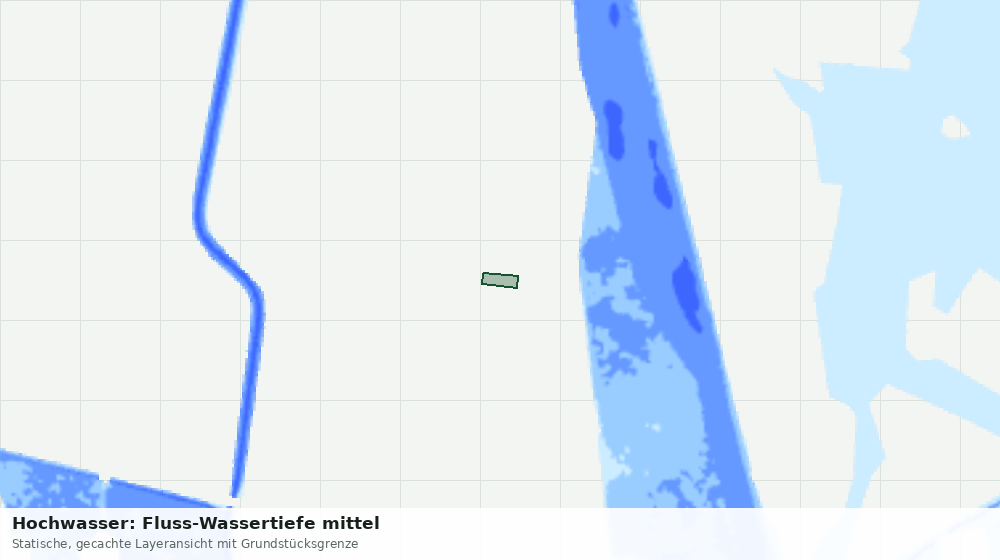 Statische Kartenansicht: Hochwasser: Fluss-Wassertiefe mittel
