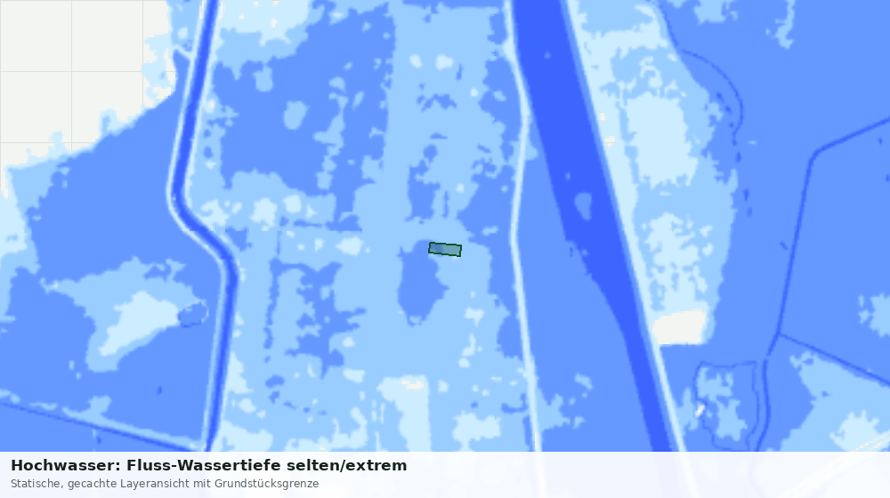 Statische Kartenansicht: Hochwasser: Fluss-Wassertiefe selten/extrem