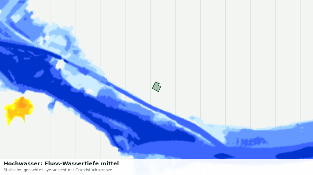 Statische Kartenansicht: Hochwasser: Fluss-Wassertiefe mittel