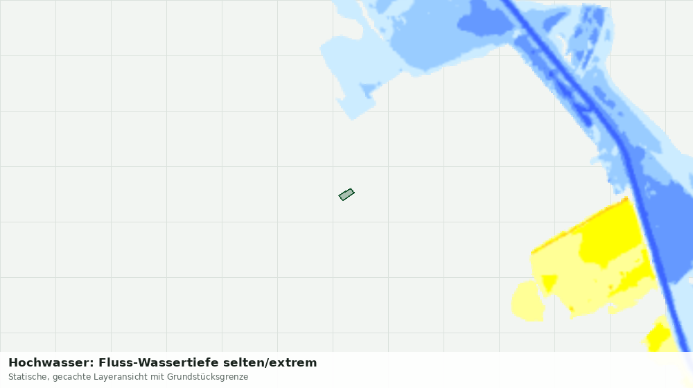 Statische Kartenansicht: Hochwasser: Fluss-Wassertiefe selten/extrem