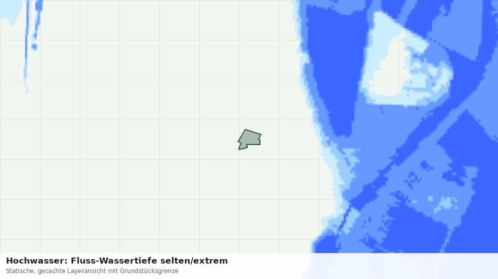 Statische Kartenansicht: Hochwasser: Fluss-Wassertiefe selten/extrem