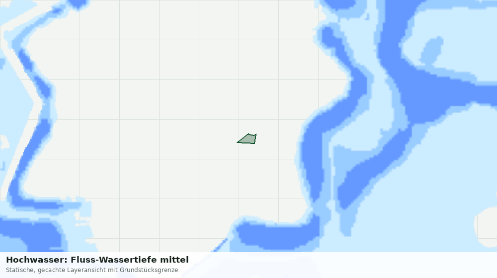 Statische Kartenansicht: Hochwasser: Fluss-Wassertiefe mittel