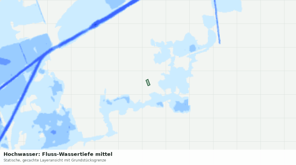 Statische Kartenansicht: Hochwasser: Fluss-Wassertiefe mittel
