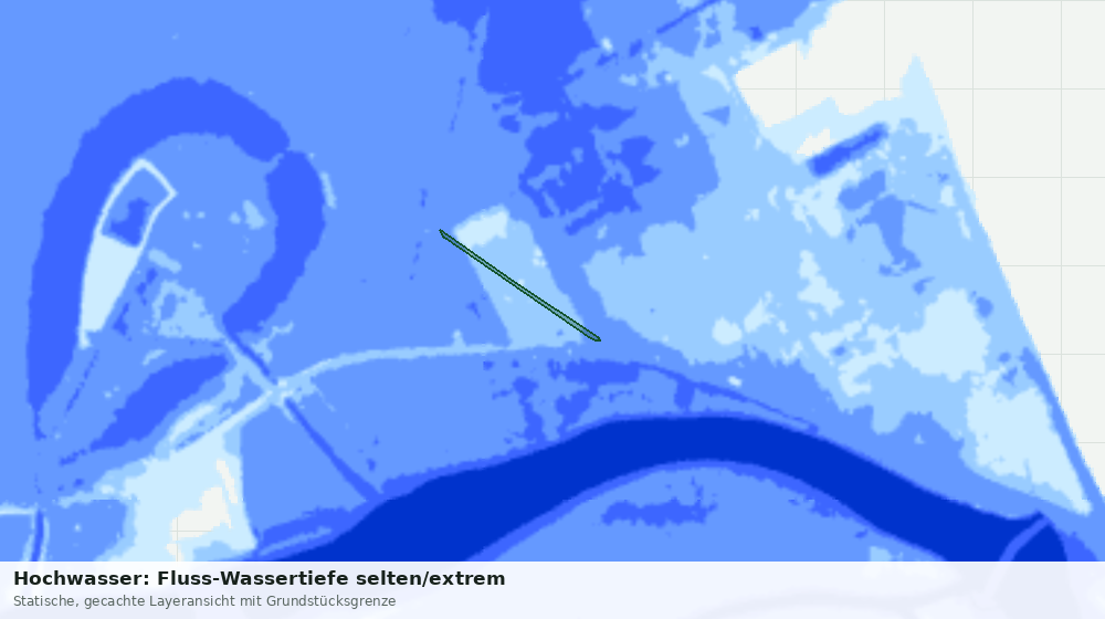 Statische Kartenansicht: Hochwasser: Fluss-Wassertiefe selten/extrem