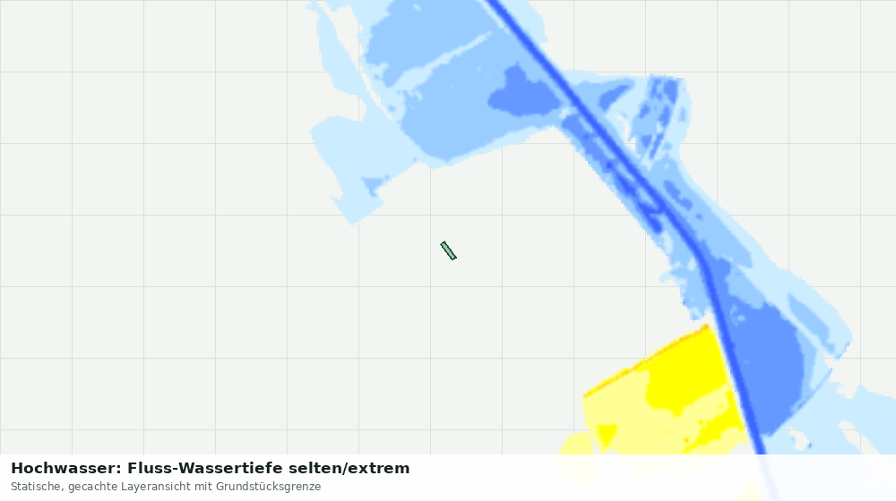 Statische Kartenansicht: Hochwasser: Fluss-Wassertiefe selten/extrem