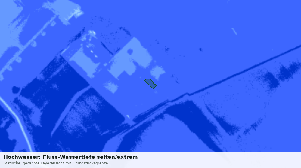 Statische Kartenansicht: Hochwasser: Fluss-Wassertiefe selten/extrem