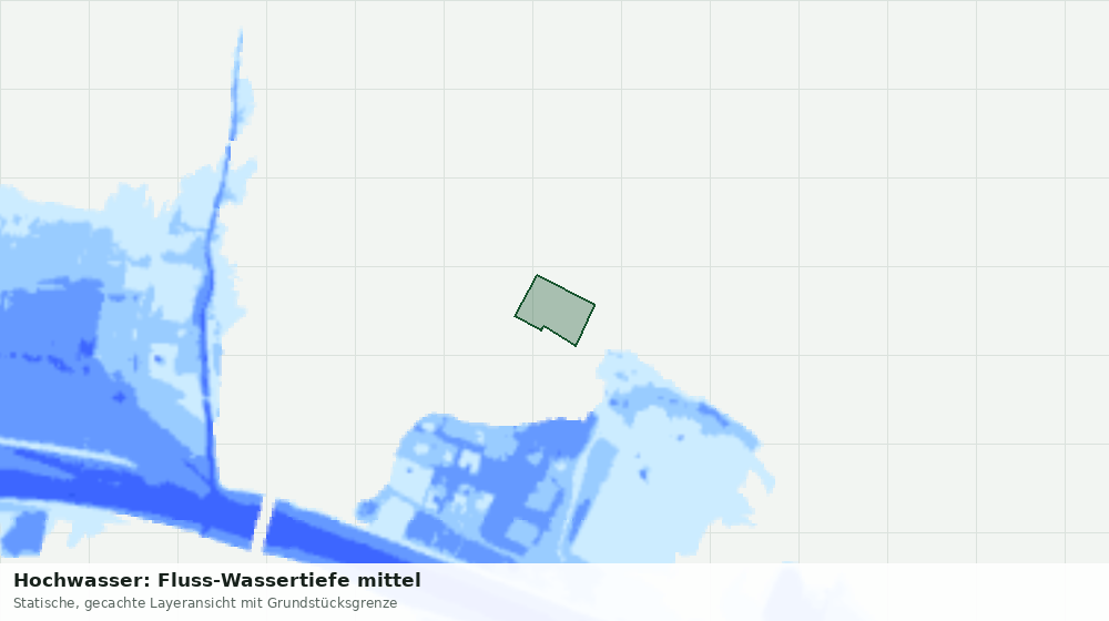 Statische Kartenansicht: Hochwasser: Fluss-Wassertiefe mittel
