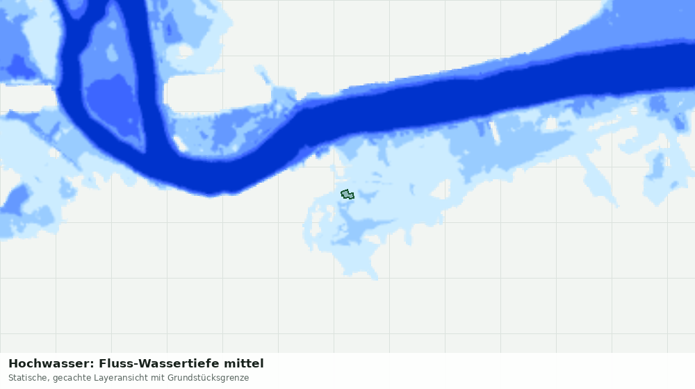 Statische Kartenansicht: Hochwasser: Fluss-Wassertiefe mittel