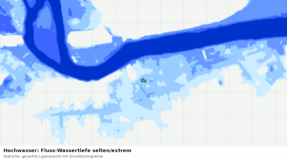 Statische Kartenansicht: Hochwasser: Fluss-Wassertiefe selten/extrem