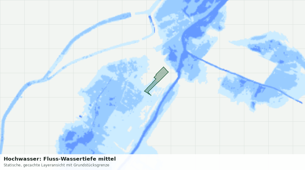 Statische Kartenansicht: Hochwasser: Fluss-Wassertiefe mittel