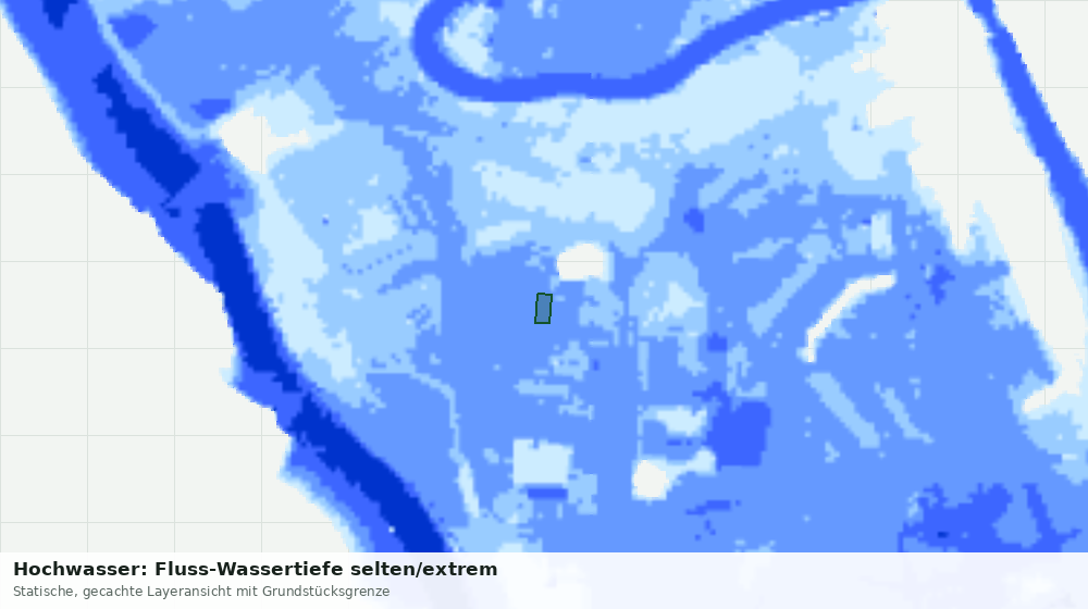 Statische Kartenansicht: Hochwasser: Fluss-Wassertiefe selten/extrem