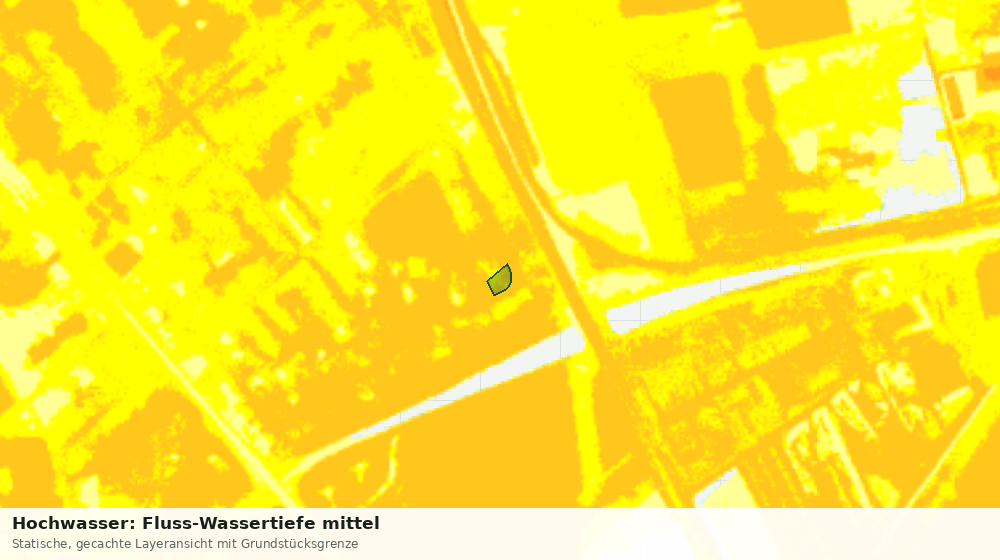 Statische Kartenansicht: Hochwasser: Fluss-Wassertiefe mittel
