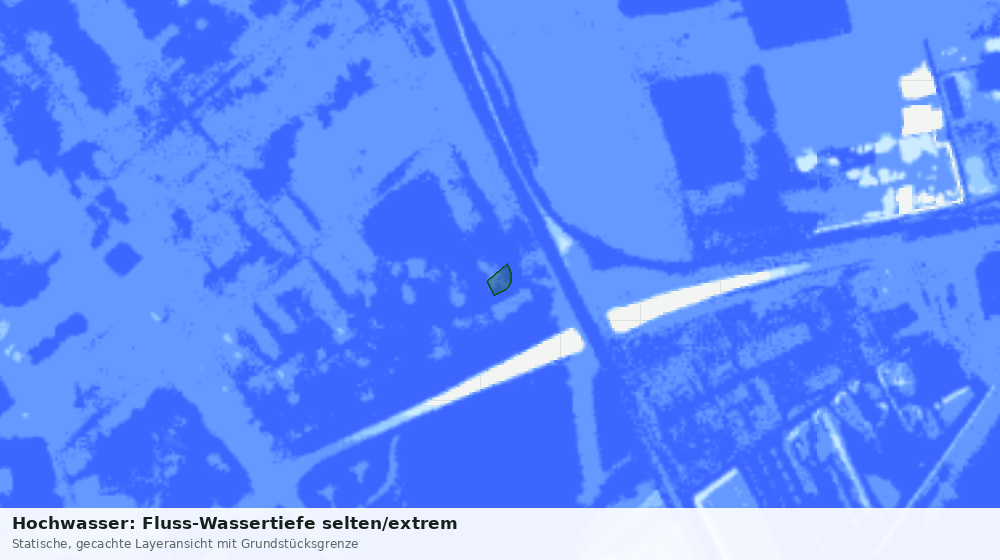 Statische Kartenansicht: Hochwasser: Fluss-Wassertiefe selten/extrem
