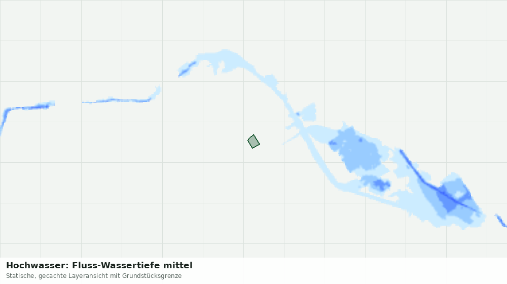 Statische Kartenansicht: Hochwasser: Fluss-Wassertiefe mittel