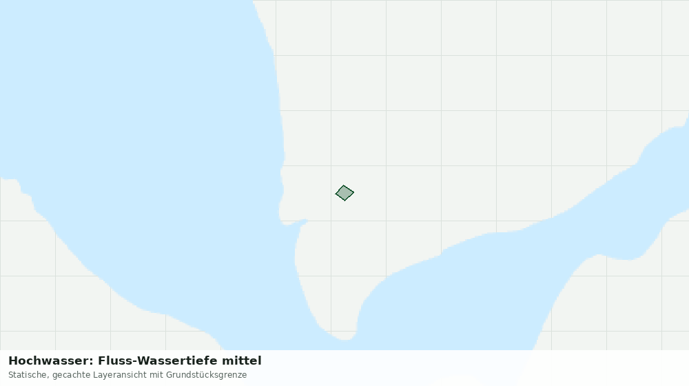 Statische Kartenansicht: Hochwasser: Fluss-Wassertiefe mittel