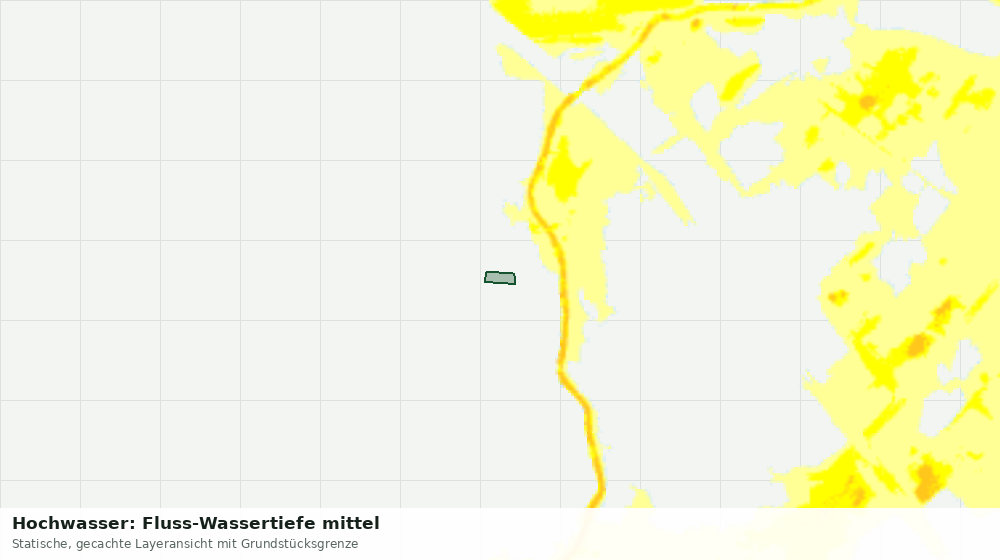 Statische Kartenansicht: Hochwasser: Fluss-Wassertiefe mittel