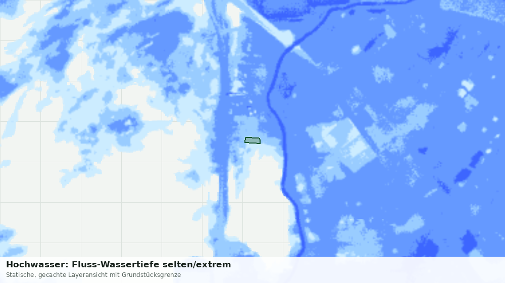 Statische Kartenansicht: Hochwasser: Fluss-Wassertiefe selten/extrem
