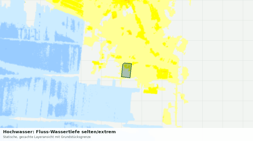 Statische Kartenansicht: Hochwasser: Fluss-Wassertiefe selten/extrem