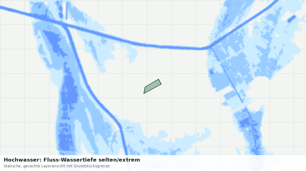 Statische Kartenansicht: Hochwasser: Fluss-Wassertiefe selten/extrem
