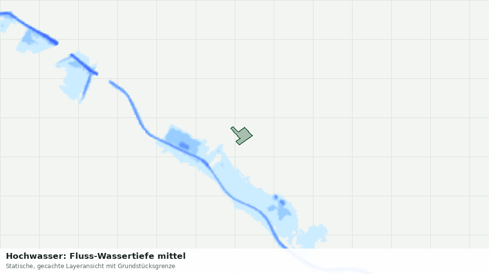 Statische Kartenansicht: Hochwasser: Fluss-Wassertiefe mittel