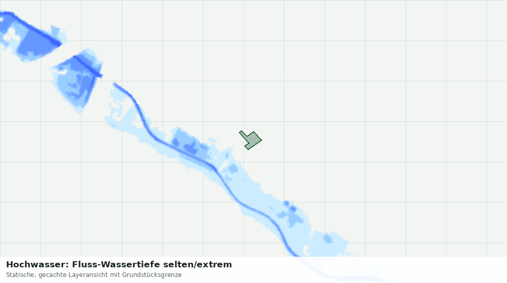 Statische Kartenansicht: Hochwasser: Fluss-Wassertiefe selten/extrem
