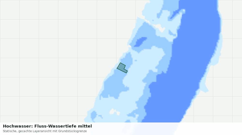 Statische Kartenansicht: Hochwasser: Fluss-Wassertiefe mittel