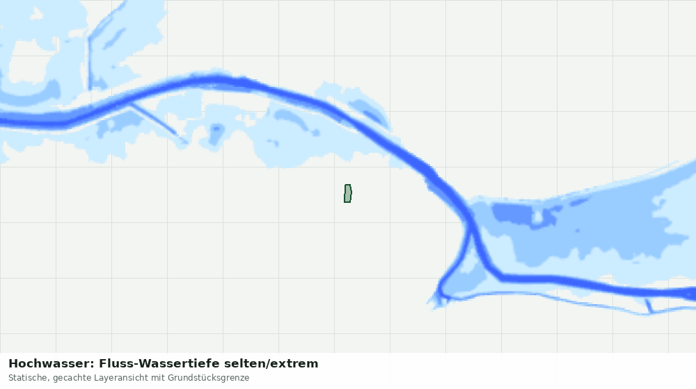 Statische Kartenansicht: Hochwasser: Fluss-Wassertiefe selten/extrem