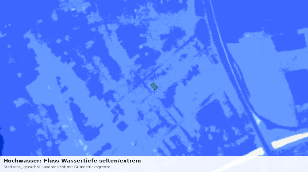 Statische Kartenansicht: Hochwasser: Fluss-Wassertiefe selten/extrem